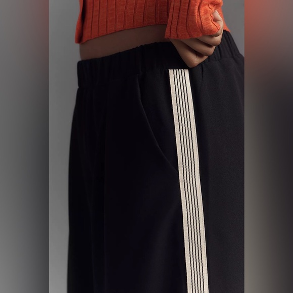 Maeve Pull-On Track Pants in Black - Picture 2 of 8